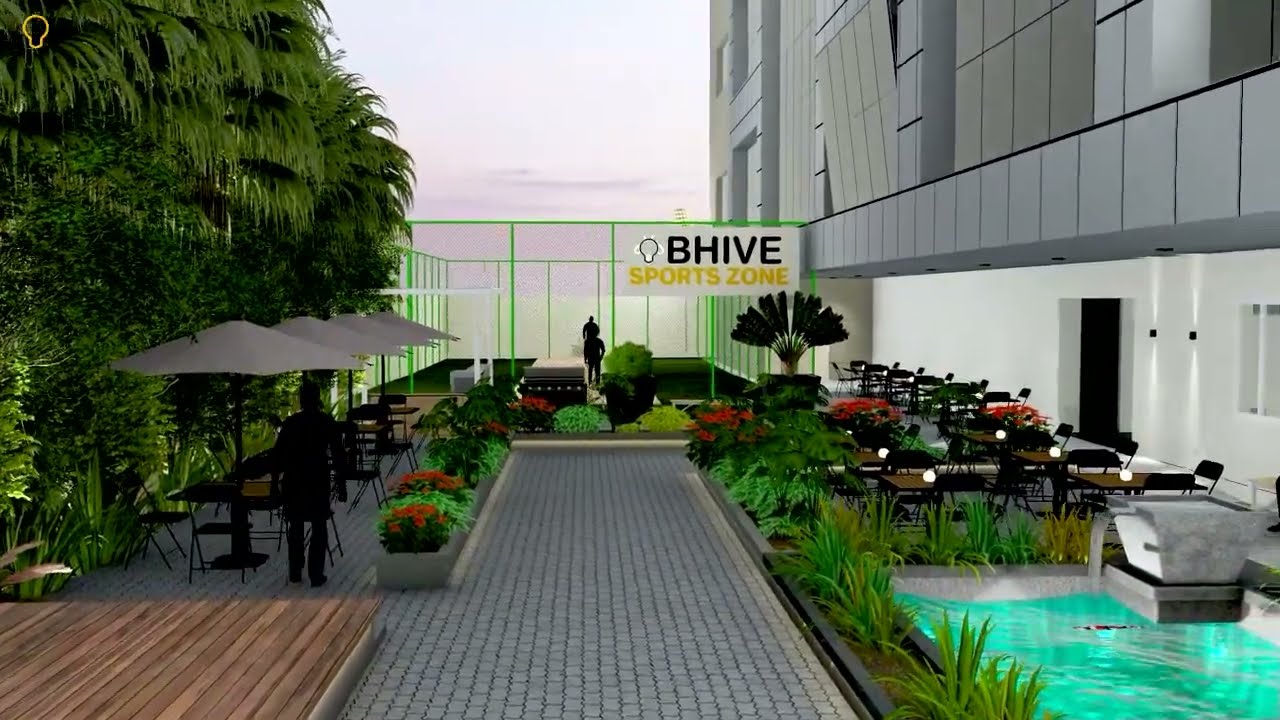 BHIVE Workspace HSR Campus | 3D Garden Walkthrough Video