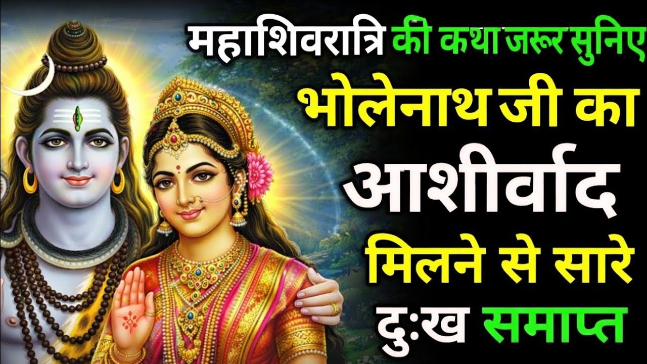महाशिवरात्रि की कथा सुनकर भगवान का आशीर्वाद लीजिए | भोलेनाथ जी की कथा | #shivkatha #bhakti