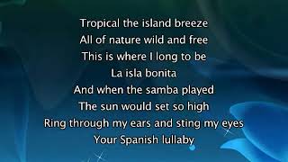 Madonna   La Isla Bonita, Lyrics In Video