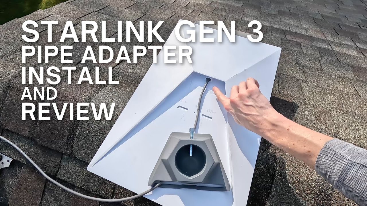 Установка и обзор стандартного трубного адаптера Starlink Gen 3