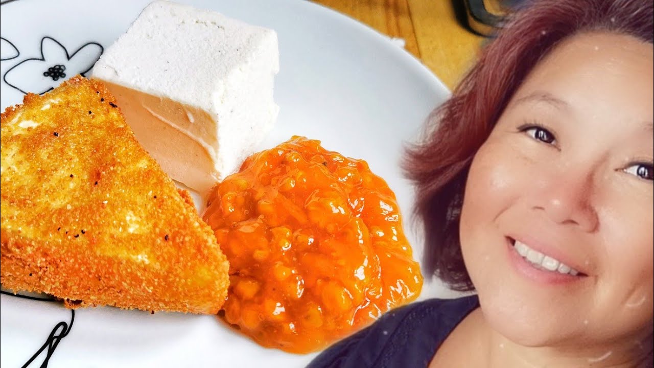 Fried cheese with cloud berries sauce|云莓酱炒芝士|Camembert med hjortron och vaniljglass |