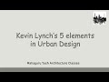 #GATEArchitecture Kevin Lynch&#39;s 5 points of Urban Design(Small Talks) Episode 1