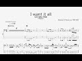 【ベース譜】I want it all/Cö shu Nie【4弦/TAB譜】/I want it all/Cö shu Nie/BASS TAB/