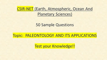 CSIRNET geology sample questions on paleontology and its application, #csirnet #explanation