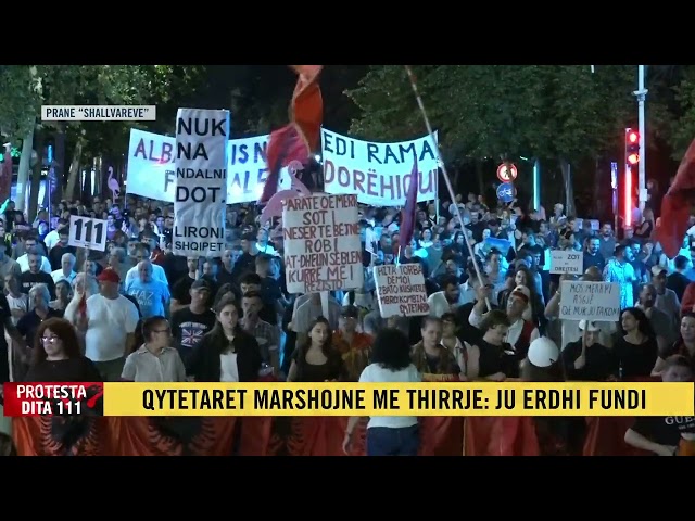 111-të ditë revoltë, qëndresë/ Marshim-protestë në rrugët e Tiranës: Edi Rama jepe dorëheqjen