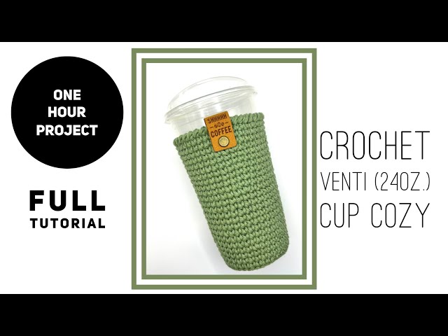 Free Crochet Pattern: Sunshine Iced Coffee Cup Cozy - Avery Lane