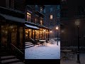 Cozy Snowy Café Night ☕ Soft Piano Ambience for Relax & Sleep #snow #cozynights #winterambience