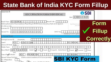 SBI KYC Form Kaise Bhare 2025 | SBI Kyc Form Fillup |sbi kyc updation individual form fill correctly
