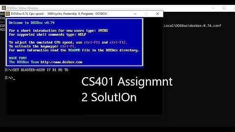 CS401 Assignment  2 Solution Fall 2022 part 2 |  how to run assembly language DOSBOX