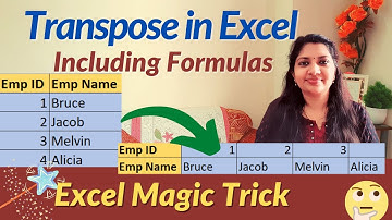 Transpose Function in Excel | Rotate Data from Vertical to Horizontal & vice versa | Excel Tutorial