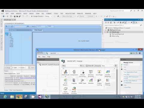 How to use Crystal Reports in ASP.NET using Visual Studio 2012