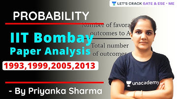 IIT Bombay Paper Analysis: Probability (Part- 2) | GATE/ESE 2021 Exam | Priyanka Sharma Ma
