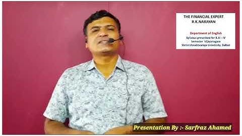 The Financial Expert By R.K.Narayan
