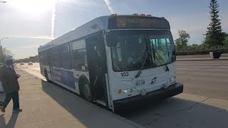 Riding on Winnipeg Transit 103 (2010 D40LFR) on Route 6️⃣7️⃣ Charleswood Express