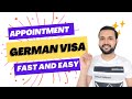 How to get fast appointment for german visa  german visa tourist  work  family visa appointments