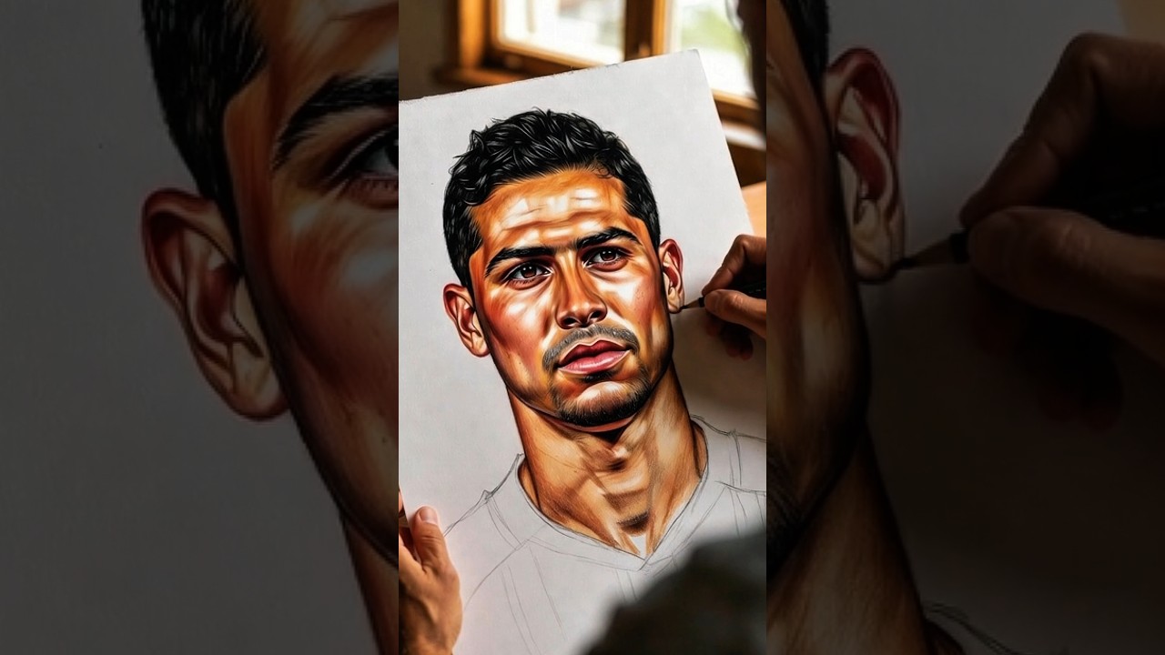Watching a Real Artist Draw a World-Famous Icon | Hyper Realistic Portrait. 