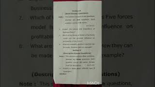 BBA(Semester:-6)Strategic management and Business policy (CCSU)|Question paper 2026[CODE:-601]#viral