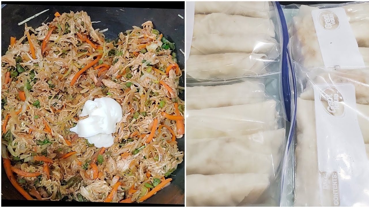 Ramzaan special chicken spring rolls|freezing chicken rolls for ramzan|snack for kids rolls#fyp#yt