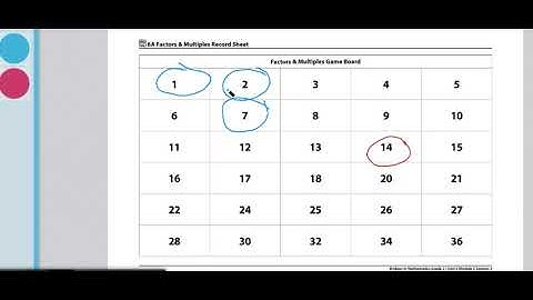 Gr4 WP 6A Factors & Multiples