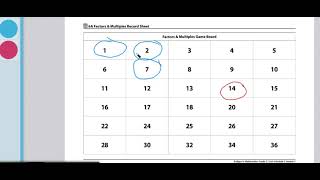 Gr4 WP 6A Factors & Multiples