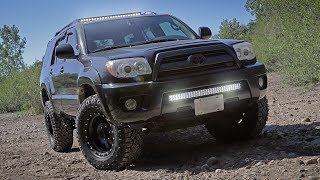 I get a lot of questions and comments about the light bar setup on my
4runner so in this video explain everything from mounts to wiring
lights t...