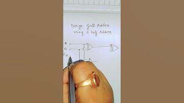 Designing full Adder using 2 half adders #electronics #engineering #maths #btech #polytechnic #viral
