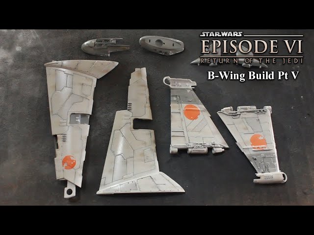 Bandai 1/72 B-Wing Starfighter Pt V Wing and Body painting - YouTube