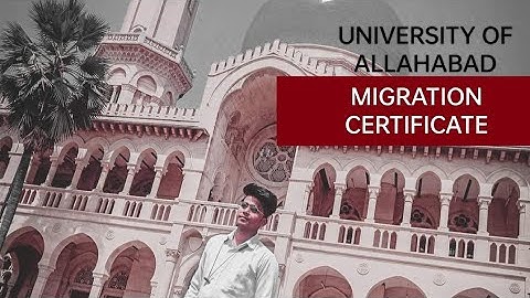 University of Allahabad Migration certificate form #universityofallahabad
