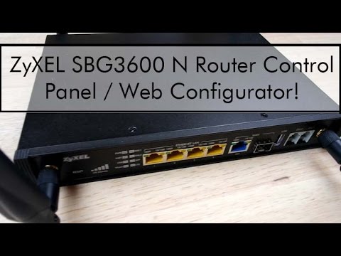 ZyXEL SBG3600-N Router Control Panel / Web Configurator Demo