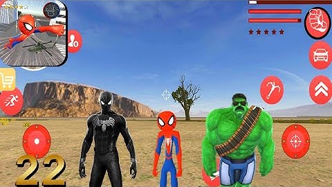 Amazing Spiderman Stickman Rope Hero World Of Gangster #22 Android Gameplay