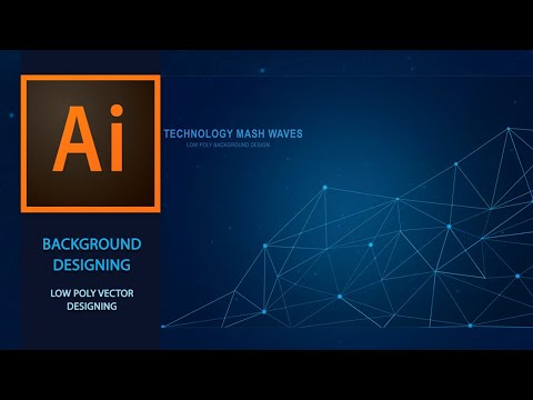 Low Poly Technology background Creating in Adobe Illustrator