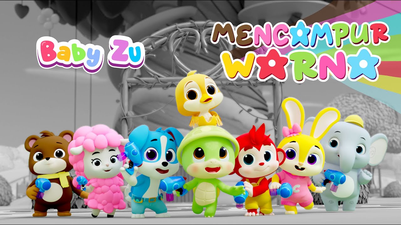 Mencampur Warna ♪  Lagu anak Indonesia Original ♪  BabyZu