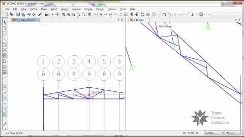 SAP2000  [01] Mini tutorial snapping to lines plus Rhinocerus import