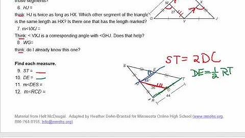 Geometry: Triangle Midsegment Theorem Help Video