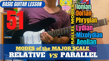 🔥RELATIVE MODES vs PARALLEL MODES - MODES of the MAJOR SCALE.