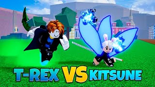 Fruta T Rex vs Fruta Kitsune no Blox Fruits