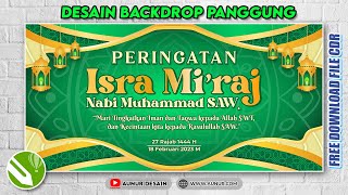 Free Download Backdrop Isra Miraj Nabi Muhammad SAW. | CDR