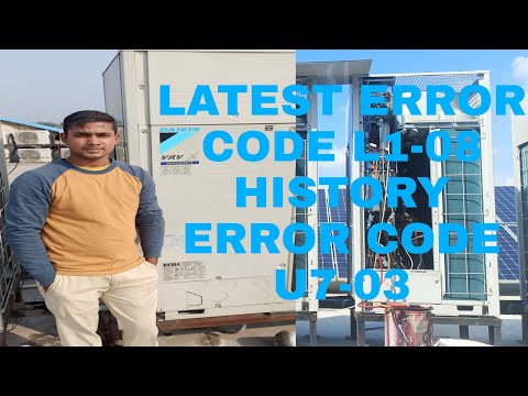 LATEST ERROR Code L1-08 history error code u7-03