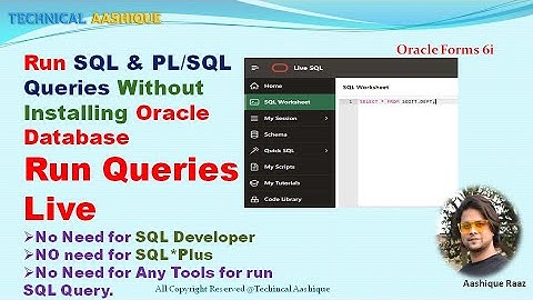 Run SQL Queries Without Installing Oracle Database using Livesql|Technical Aashique