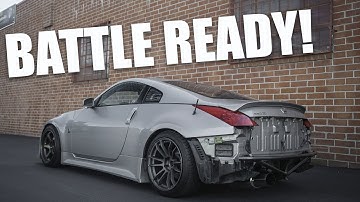 350Z Goes FULL DRIFT CAR! Street Faction Bash Bars Install