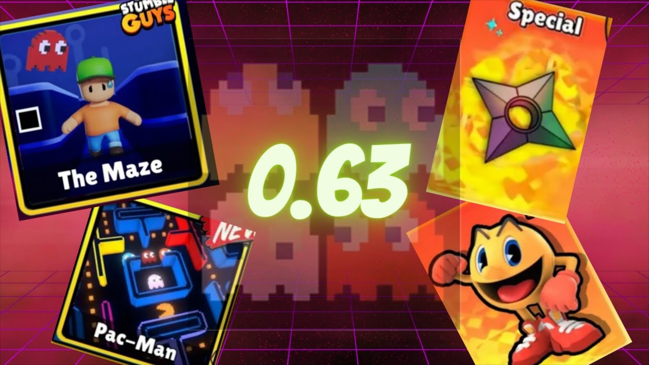 Stumble Guys *NEW UPDATE* | Stumble Guys 0.63 Update | Stumble Guys Pac-Man Map | 