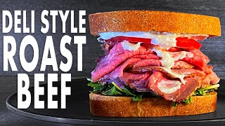 Homemade Deli Style Roast Beef & Freshly Baked Rye Bread For A Delicious Sandwich
