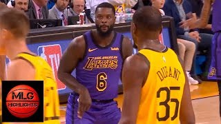 Lance Stephenson Trolls Kd & Shows His Guitar Celebration Lakers Vs Warriors