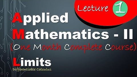 LIMITS  | Applied Maths - II | Polytechnic Diploma Course (Lecture - 1) | One Month Crash Course |