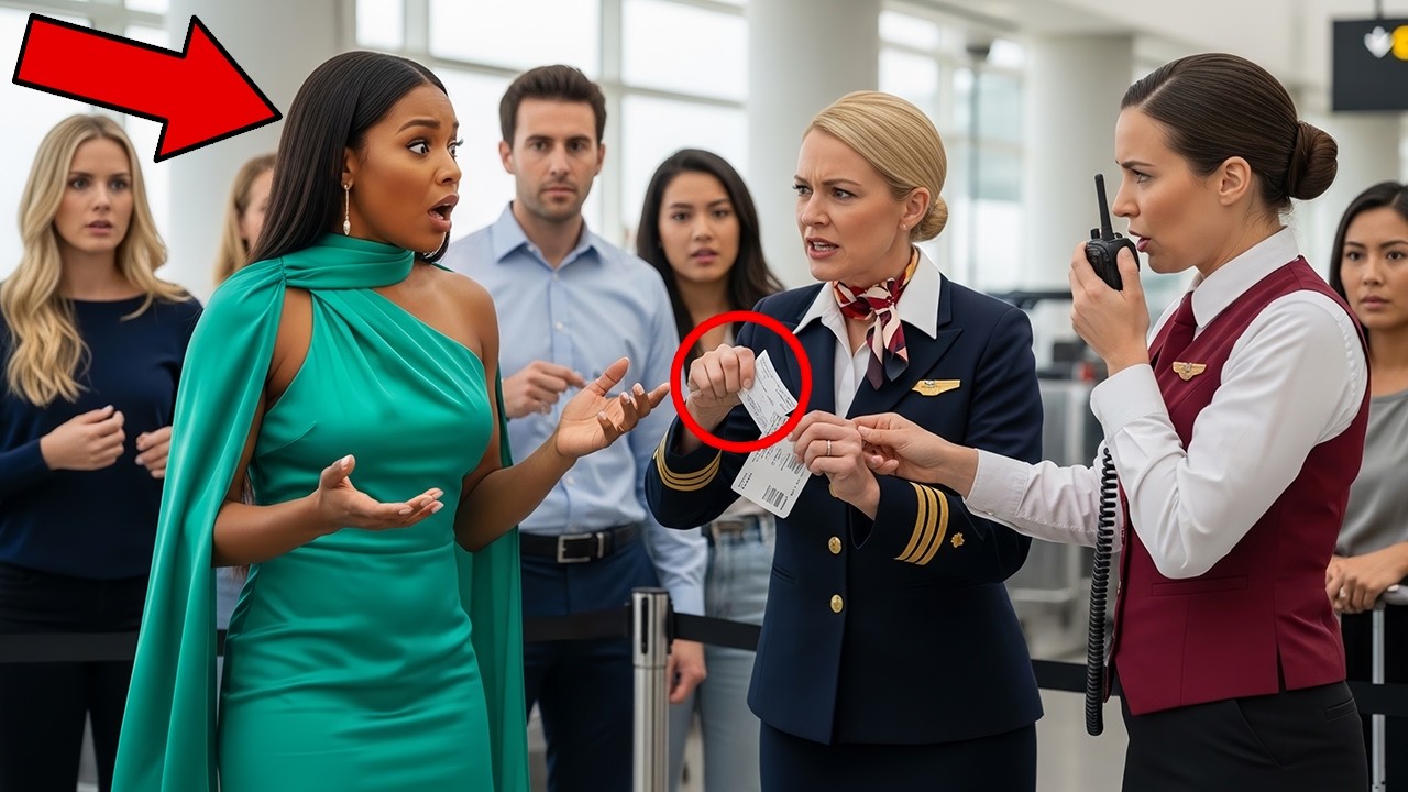 Стюардесса порвала билет чернокожей женщины, не зная, что та дочь владельца авиакомпании...
