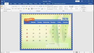 Microsoft Word Tutorials |How to Make a Calendar Design with Pictures in Word screenshot 4
