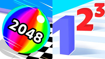 Ball Run 2048 vs Number Master All Levels Gameplay Dual Games (iOS, Android)