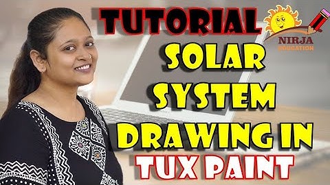 how to use tux paint - how to draw solar system - easy and funny software for kids to paint