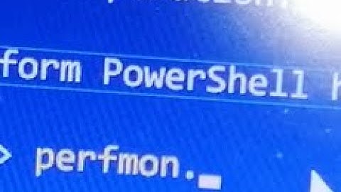 how to open performance monitor from powershell in windows 10