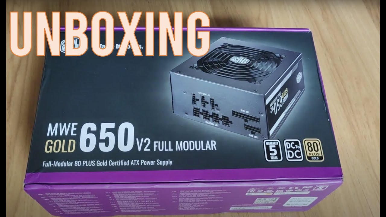 UNBOXING: Cooler Master ATX Fully Modular Power Supply MWE 650
